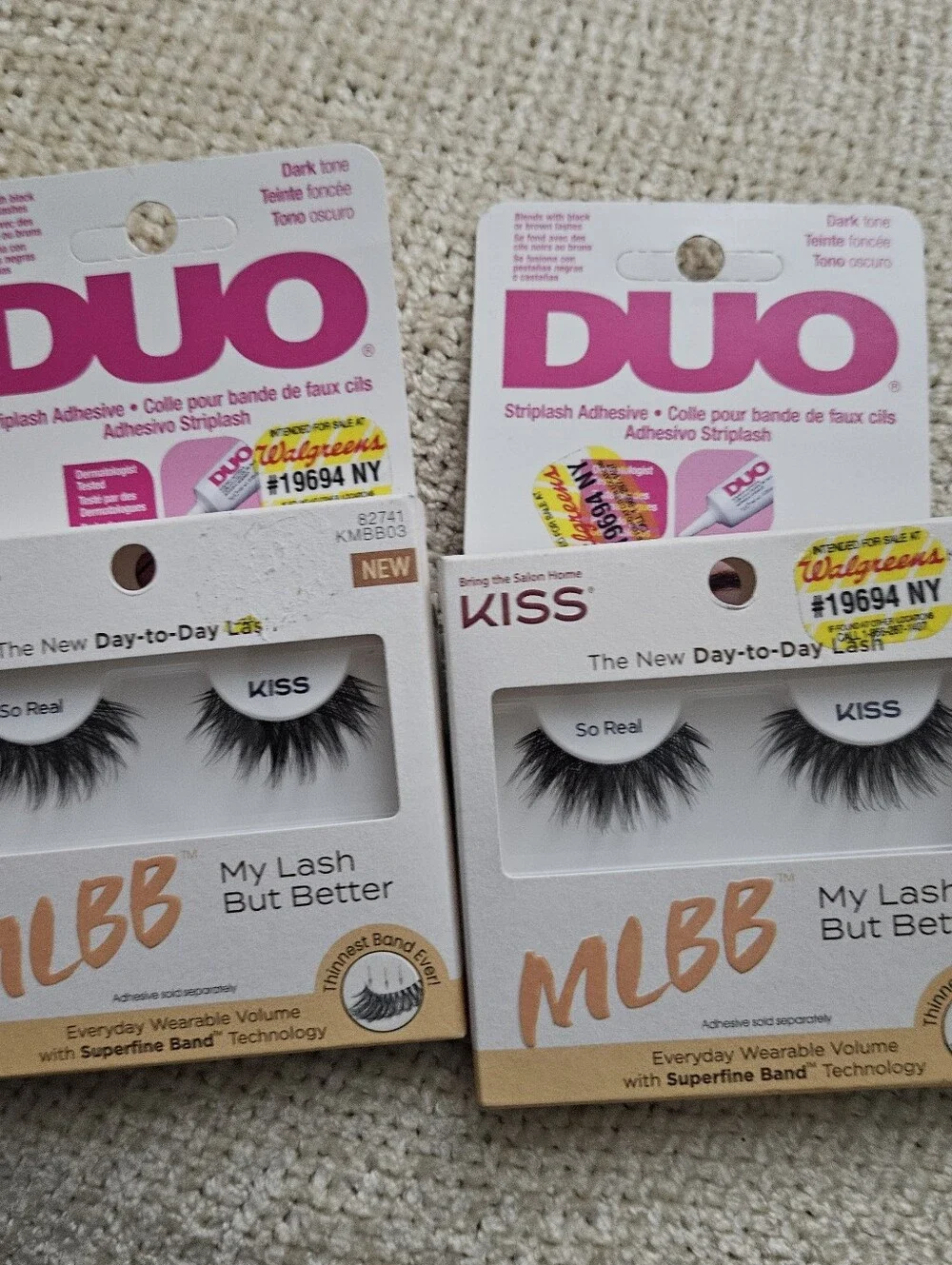 Kiss MLBB So Real False Eyelashes in Black & DUO Eyelash Glue Bundle